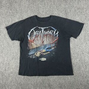 Vintage 2006 Black Obituary Slowly We Rot Death Metal Shirt XL Band Tee  #2019
